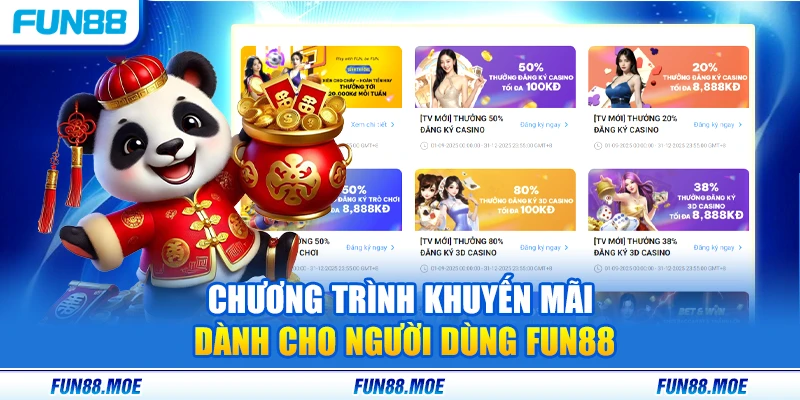 Chương trình khuyến mãi dành cho người dùng Fun88